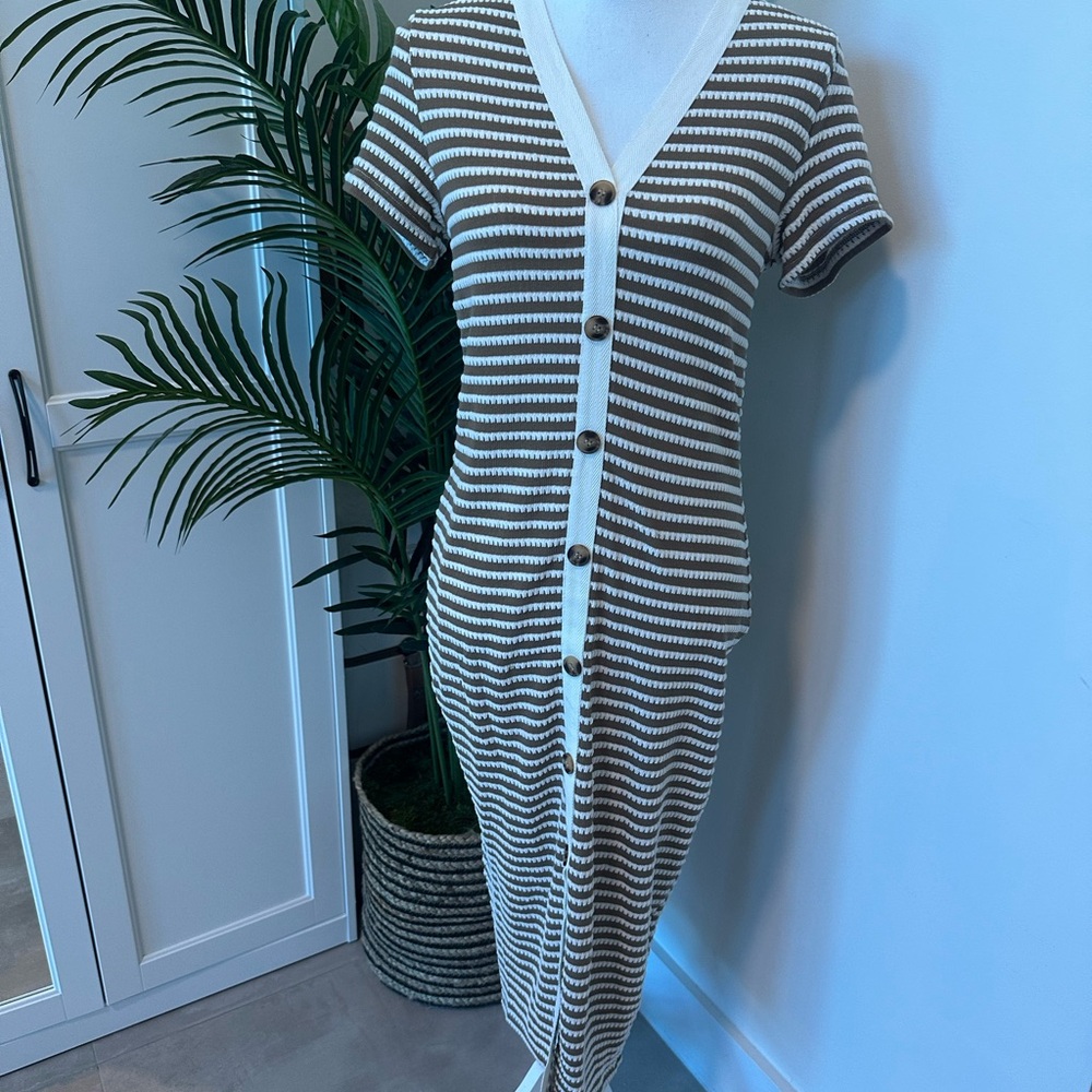 Striped Button-Down Dress